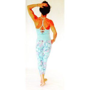 HARD TAIL VALERIE FLAT WAIST MESH INLAY CAPRI